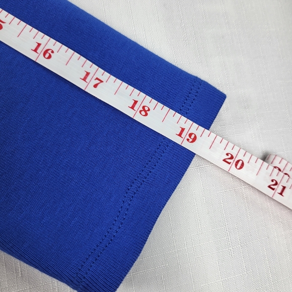 Rafaella Bright Blue OPEN CARDIGAN Womens Size M Studded Cotton 3/4 Sleeve NWT - Picture 9 of 15